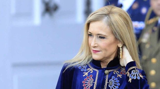 Cifuentes máster Cifuentes durante la recepción en el Palacio Real al presidente de Portugal