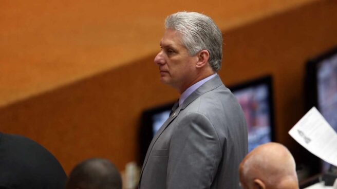 Miguel Díaz-Canel, nada más ser nominado por la Asamblea Nacional como presidente del Consejo de Estado. El primer vicepresidente de Cuba, Miguel Díaz-Canel.