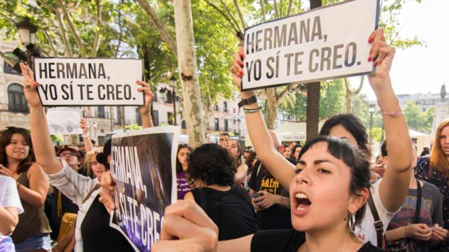 Concentraciones contra la sentencia de La Manada de Pamplona.