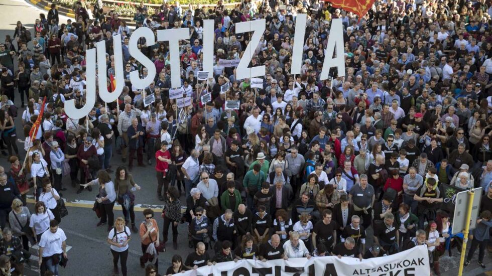 Manifestación en Pamplona en apoyo a los detenidos de Alsasua.