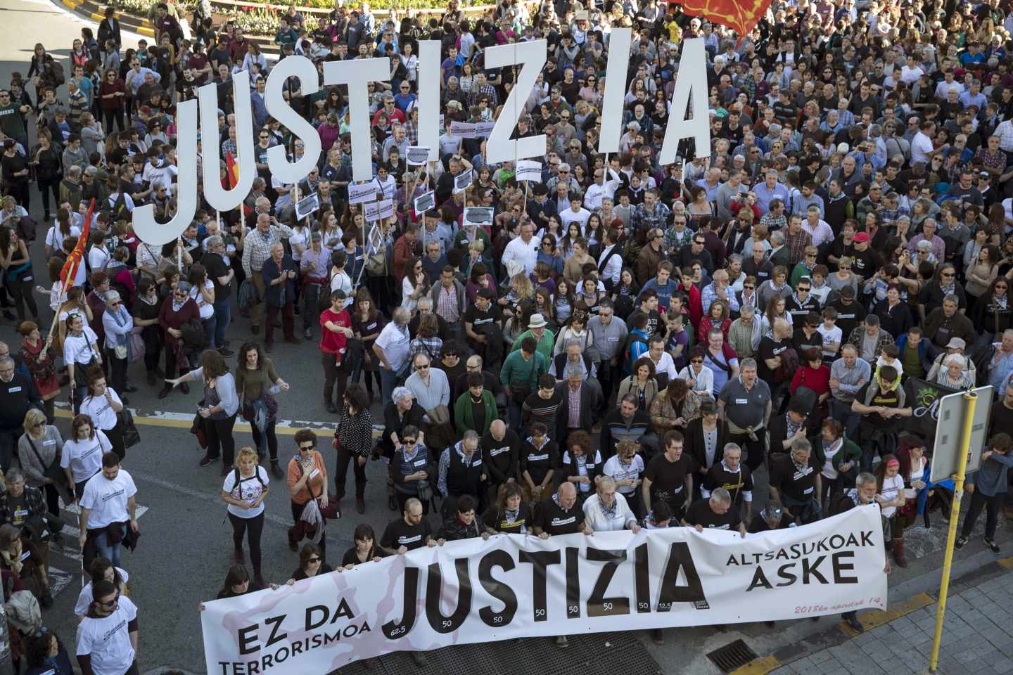 Manifestación en Pamplona en apoyo a los detenidos de Alsasua.