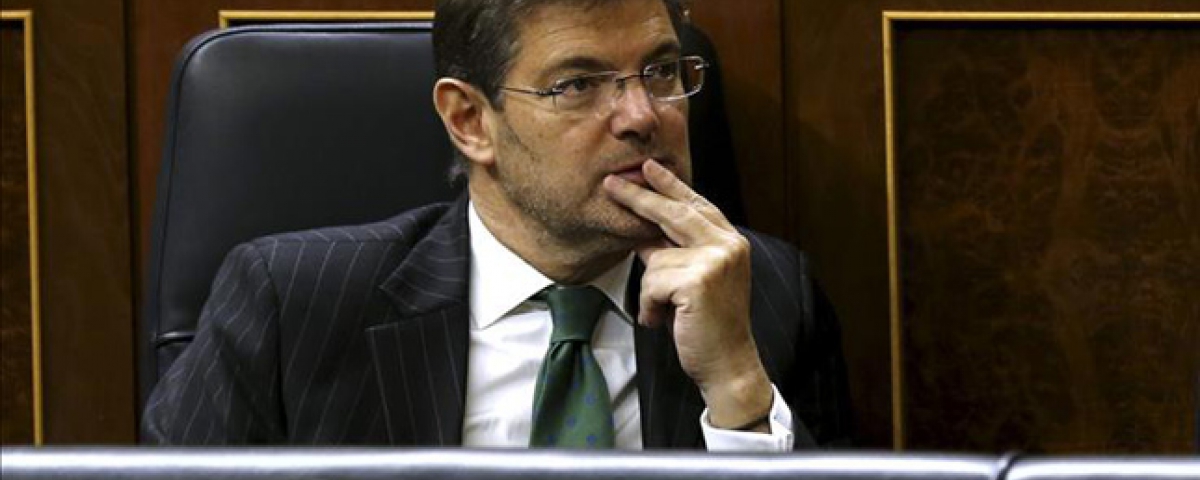 El ministro de Justicia, Rafael Catalá, en la sesión de control de este miércoles
