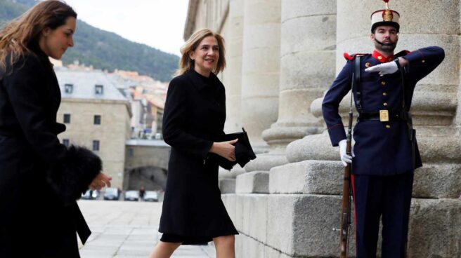 La infanta Cristina llega al Monasterio de San Lorenzo de El Escorial.