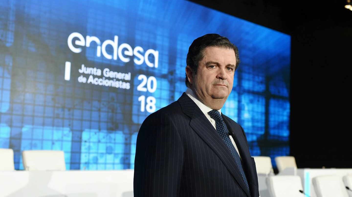 El presidente de Endesa, Borja Prado, en la junta de accionistas.