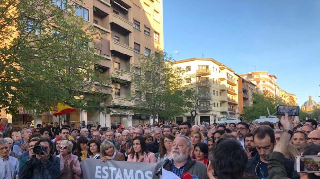 El filósofo Fernando savater durante su intervención en el acto de apoyo a las cuatro víctimas de la agresión de Alsasua.