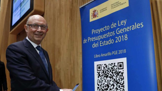 Cristóbal Montoro, durante la presentación en el Congreso del proyecto de Presupuestos en 2018