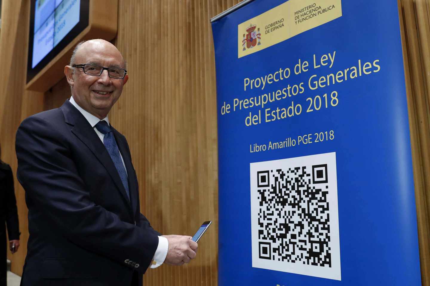 Cristóbal Montoro, durante la presentación en el Congreso del proyecto de Presupuestos en 2018