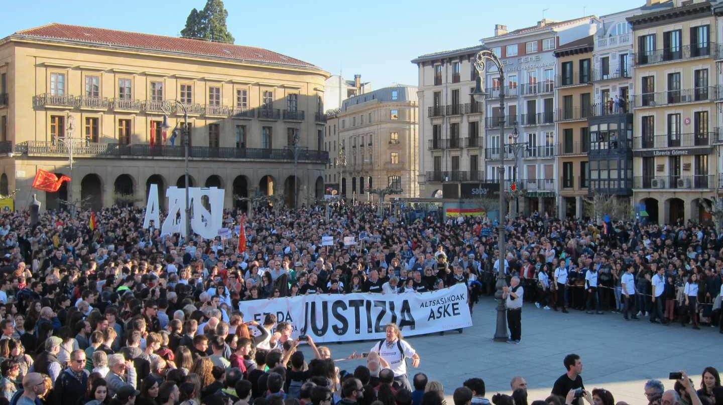 Manifestación en Pamplona por los agresores de Alsasua.