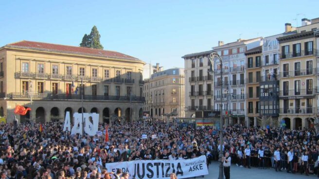Manifestación en Pamplona por los agresores de Alsasua. Manifestación en Pamplona por los agresores de Alsasua.