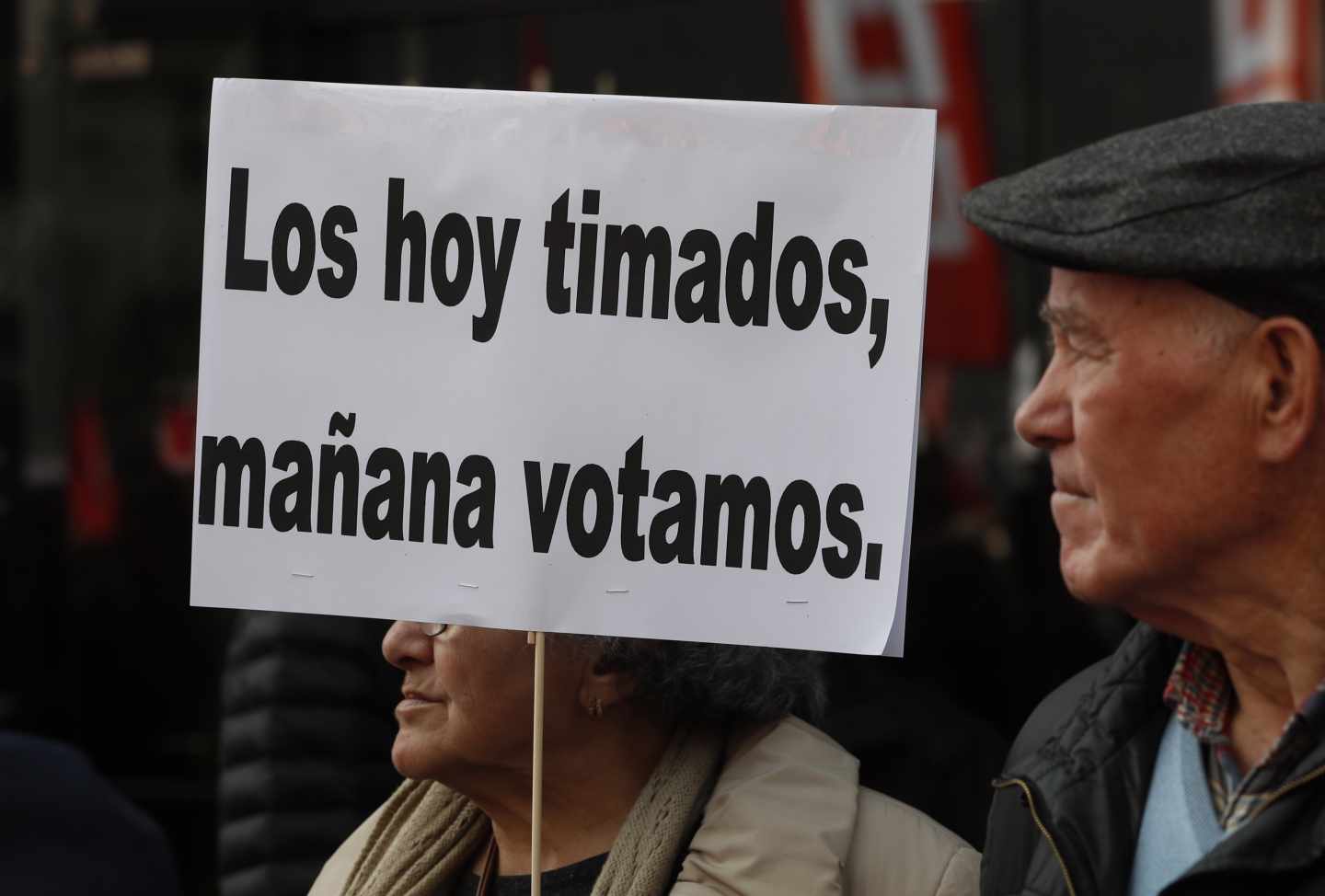 Manifestación de pensionistas en Madrid.