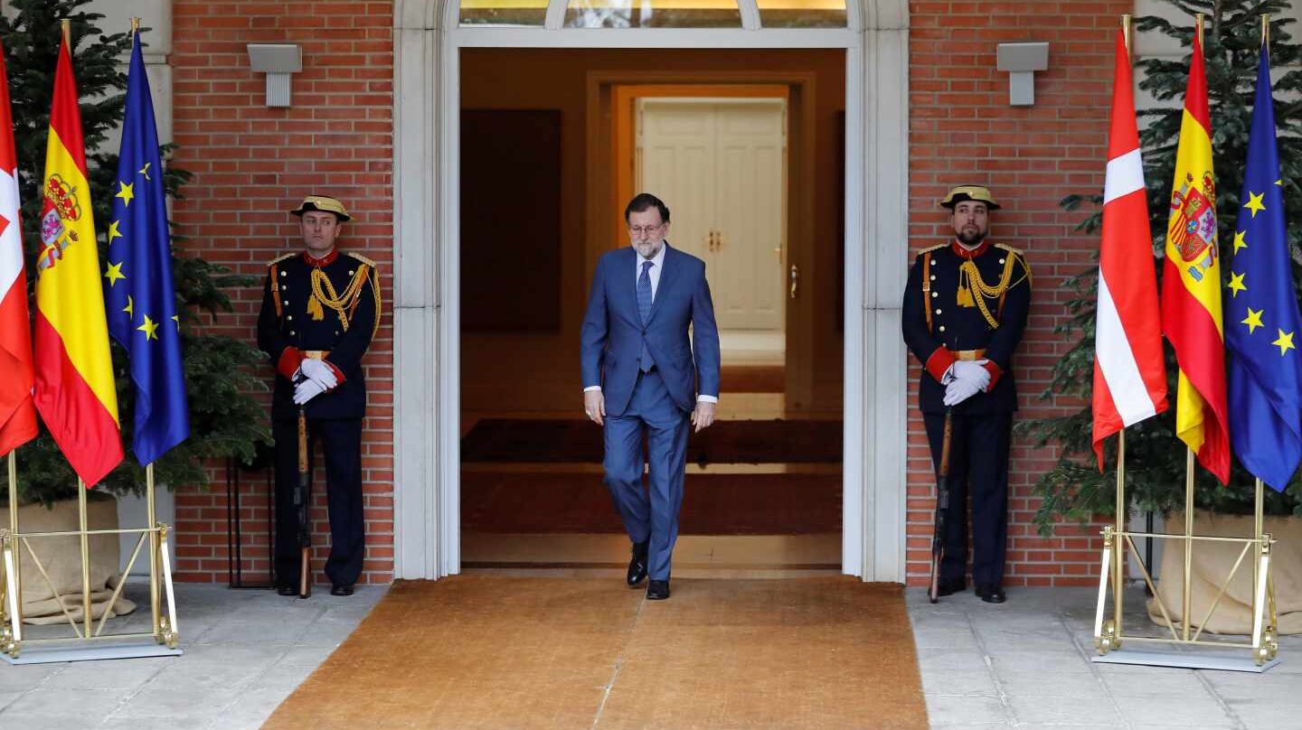 Mariano Rajoy, en el Palacio de la Moncloa.