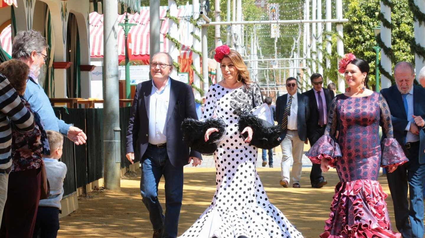 Susana Díaz, en el ferial de Sevilla.