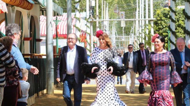 Susana Díaz, en el ferial de Sevilla.