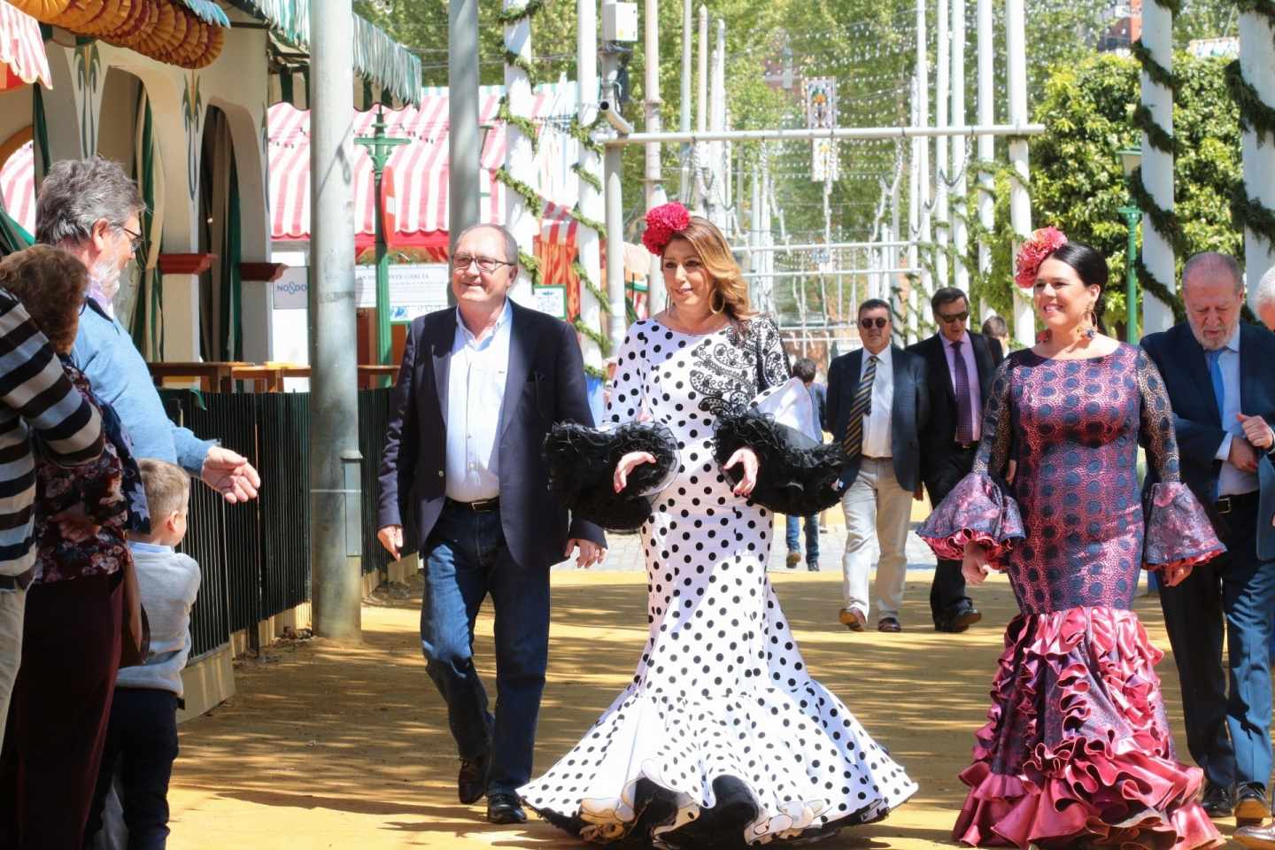 Susana Díaz, en el ferial de Sevilla.