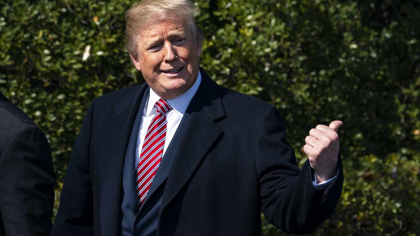 El presidente de EEUU, Donald Trump, en un acto en los jardines de la Casa Blanca.