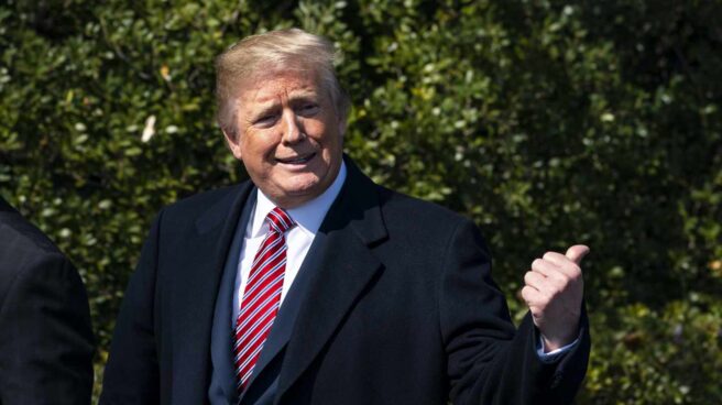 Trump-ataque-misiles El presidente de EEUU, Donald Trump, en un acto en los jardines de la Casa Blanca.