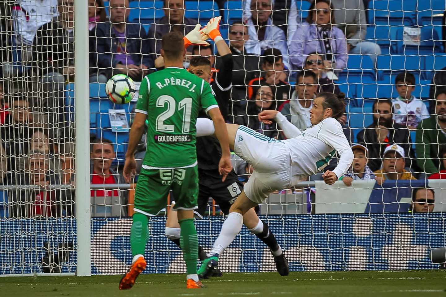 Gareth Bale anota contra el Leganés.