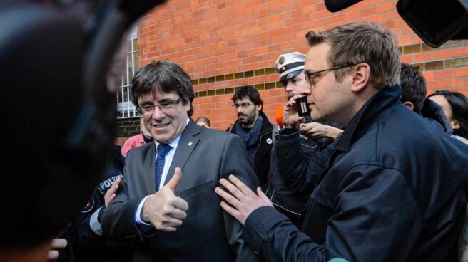 Carles Puigdemont, este viernes tras abandonar la prisión de Neumünster.