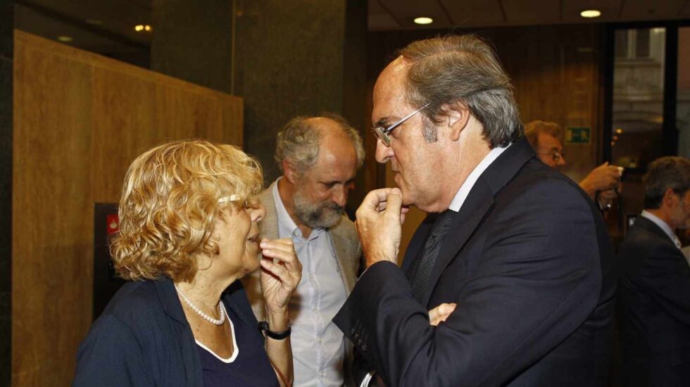 Carmena y Ángel Gabilondo, candidata a reeditar la alcaldía de Madrid y candidato a la Comunidad de Madrid, respectivamente.