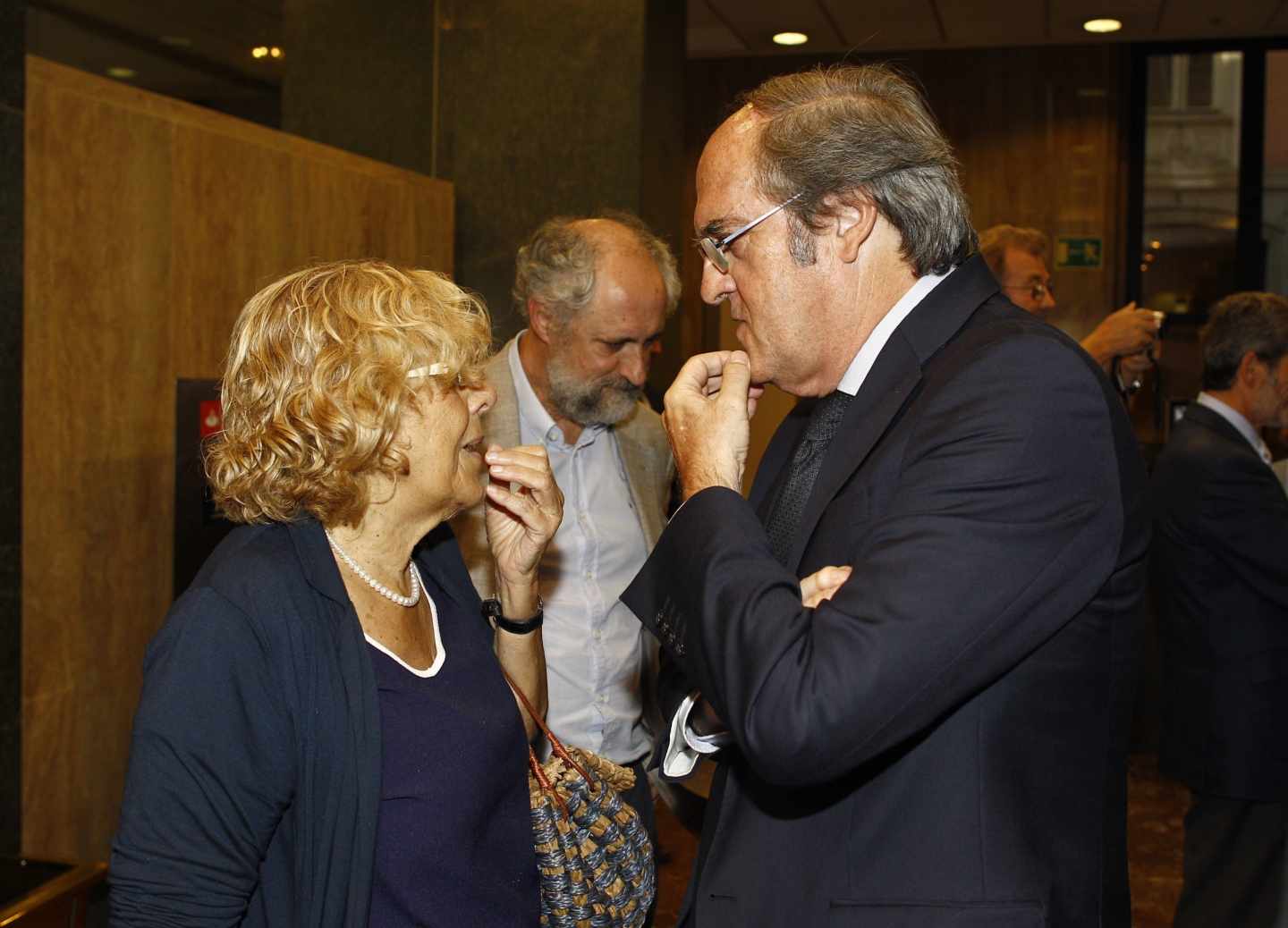 Carmena y Ángel Gabilondo, candidata a reeditar la alcaldía de Madrid y candidato a la Comunidad de Madrid, respectivamente.