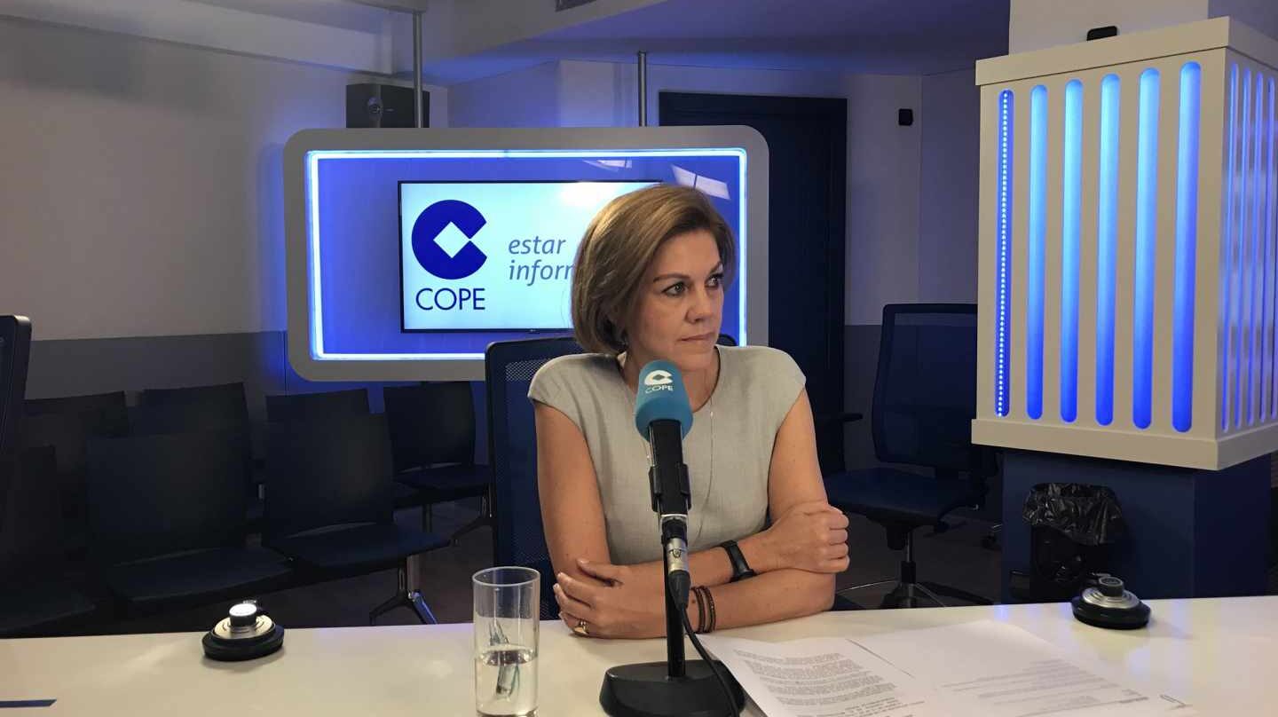 La ministra de Defensa, María Dolores de Cospedal, en la Cadena Cope.