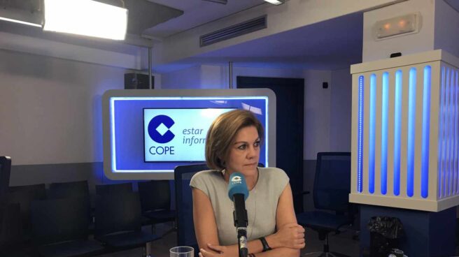 cospedal en cope La ministra de Defensa, María Dolores de Cospedal, en la Cadena Cope.