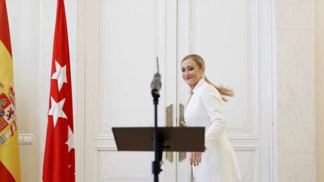 cristina cifuentes dimision máster vídeo robo cremas olay moción censura nuevo presidente elecciones La ya ex presidenta de la Comunidad de Madrid, Cristina Cifuentes, antes de anunciar su dimisión.