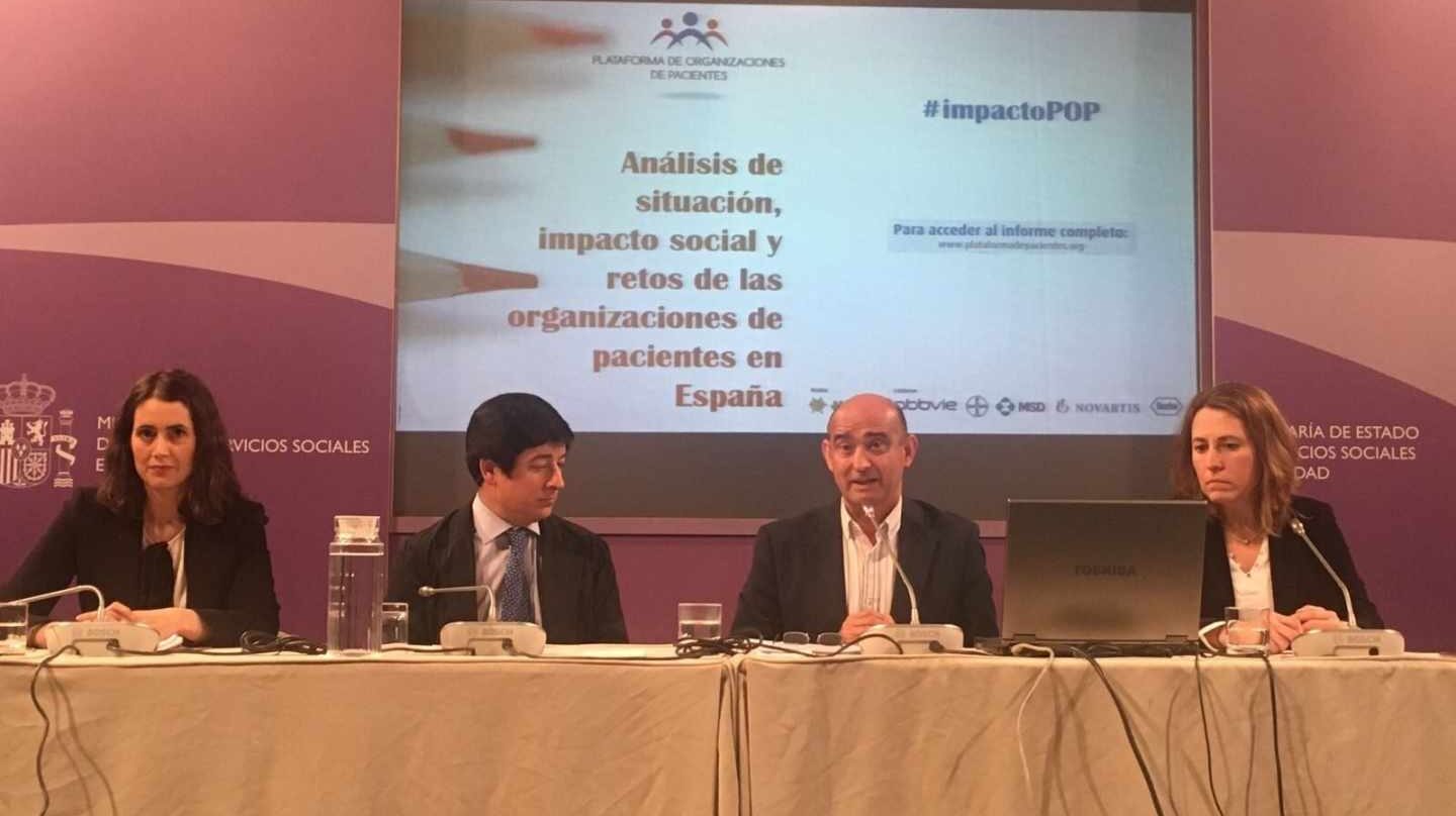 Presentación de un estudio de la plataforma de organizaciones de pacientes con la colaboración de varios laboratorios farmacéuticos.