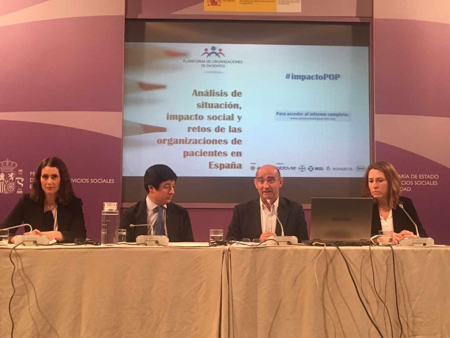 Presentación de un estudio de la plataforma de organizaciones de pacientes con la colaboración de varios laboratorios farmacéuticos.