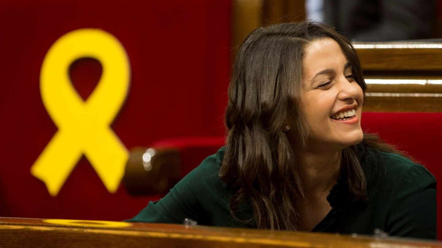 Inés Arrimadas, en el Parlament de Cataluña.