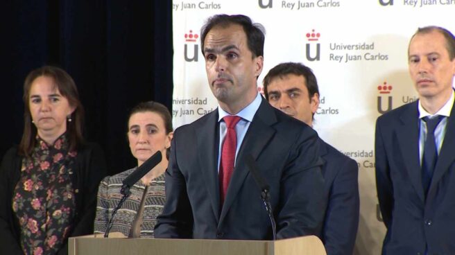 El rector de la URJC, Javier Ramos, en la conferencia de prensa ofrecida la pasada semana.