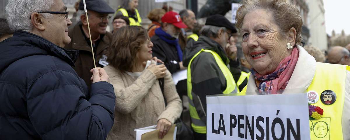 Concentración de protesta por la situación de las pensiones.