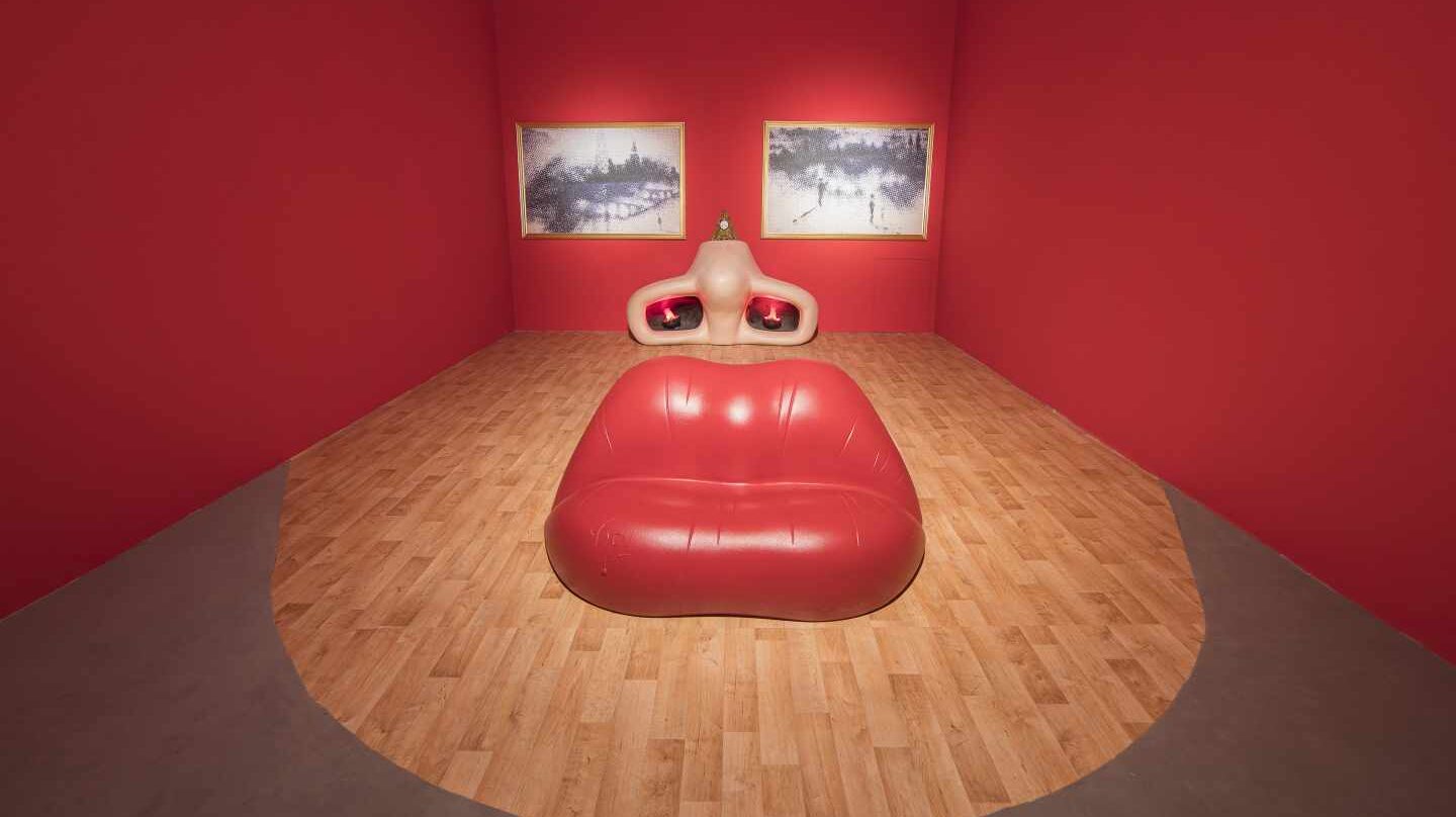 Reconstrucción de Óscar Tusquets de 'Retrato de Mae West que puede utilizarse como apartamento surrealista', de Dali.