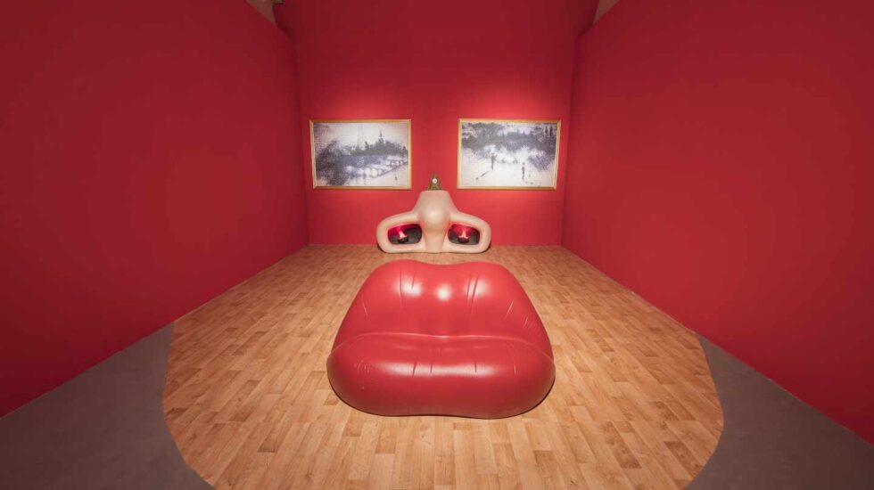 Reconstrucción de Óscar Tusquets de 'Retrato de Mae West que puede utilizarse como apartamento surrealista', de Dali.