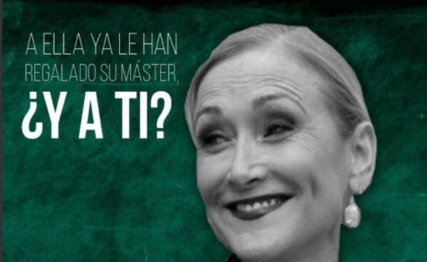 protesta-cifuentes Cartel de la concentración contra Cristina Cifuentes.