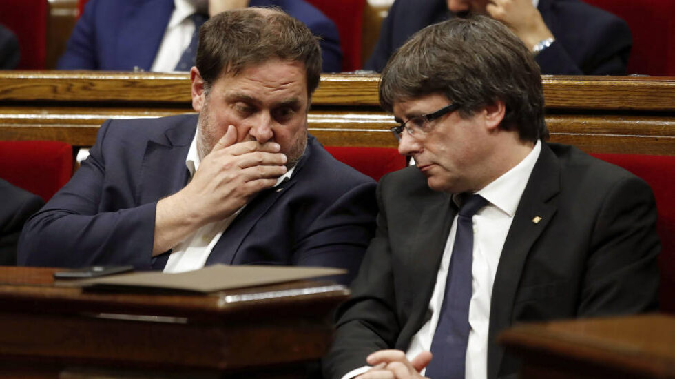 Oriol Junqueras y Carles Puigdemont.