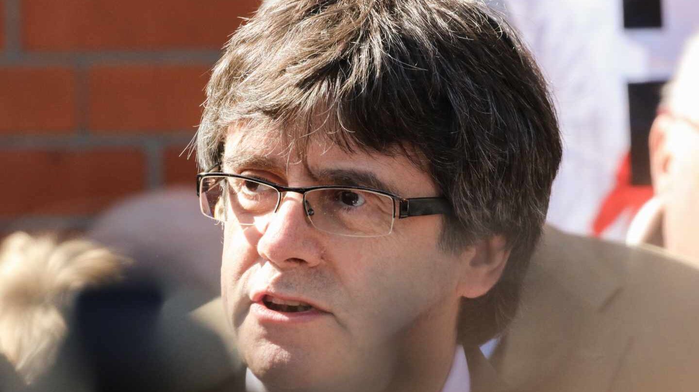 Carles Puigdemont, tras salir de la prisión alemana de Neumünster.