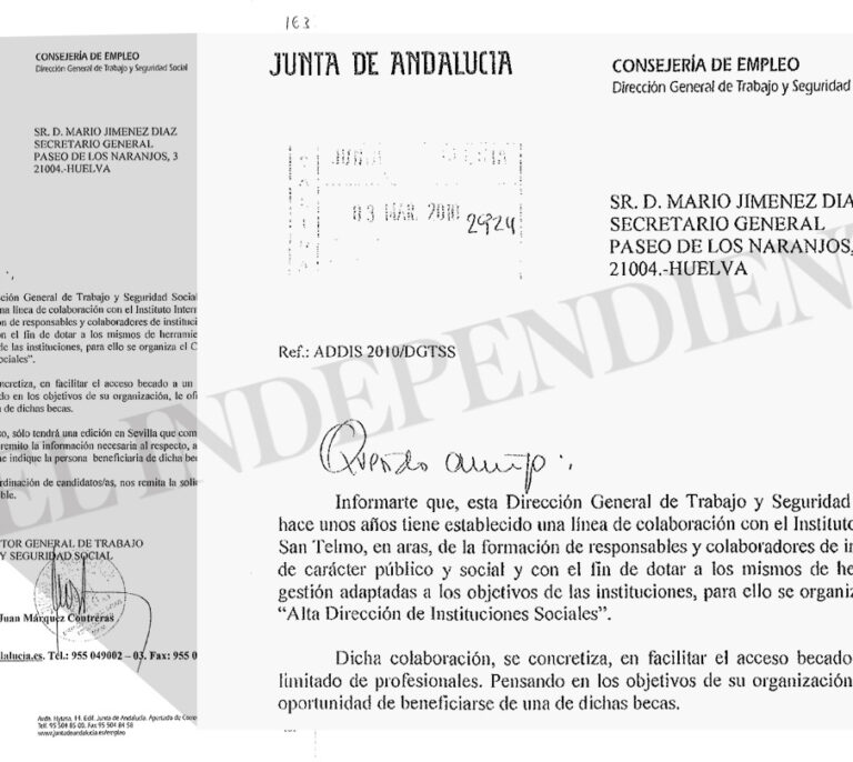 Una escuela de negocios invitaba a políticos a "beneficiarse de una beca" pagada con los ERE