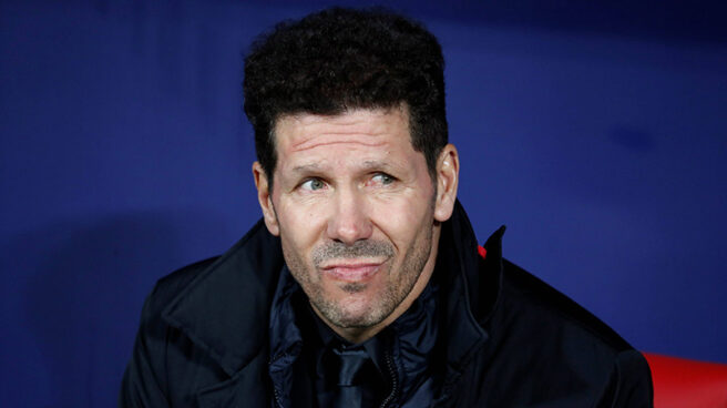 El entrenador del Atlético de Madrid, Diego Pablo Simeone.