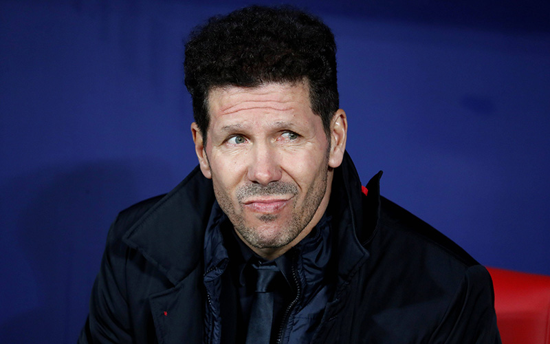 El entrenador del Atlético de Madrid, Diego Pablo Simeone.