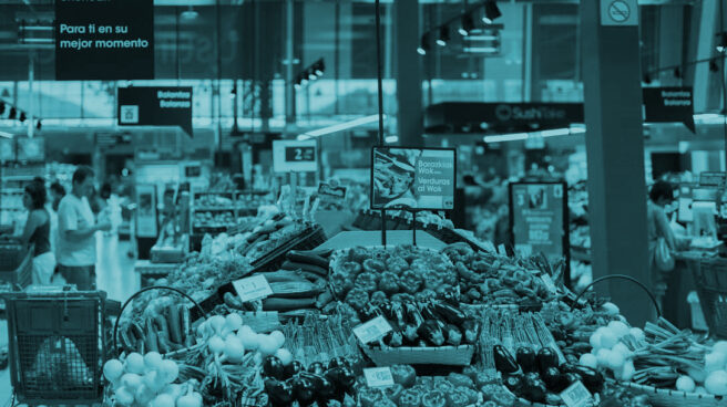 supermercado Las compañías de supermercados se hunden en bolsa.