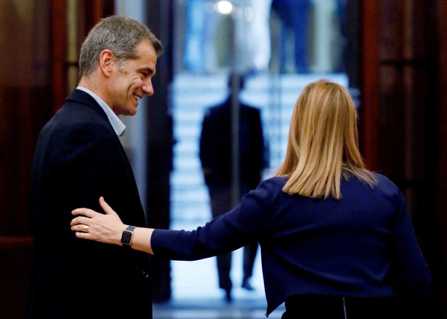 El diputado de Ciudadanos Toni Cantó, junto a la presidenta del Congreso, Ana Pastor.