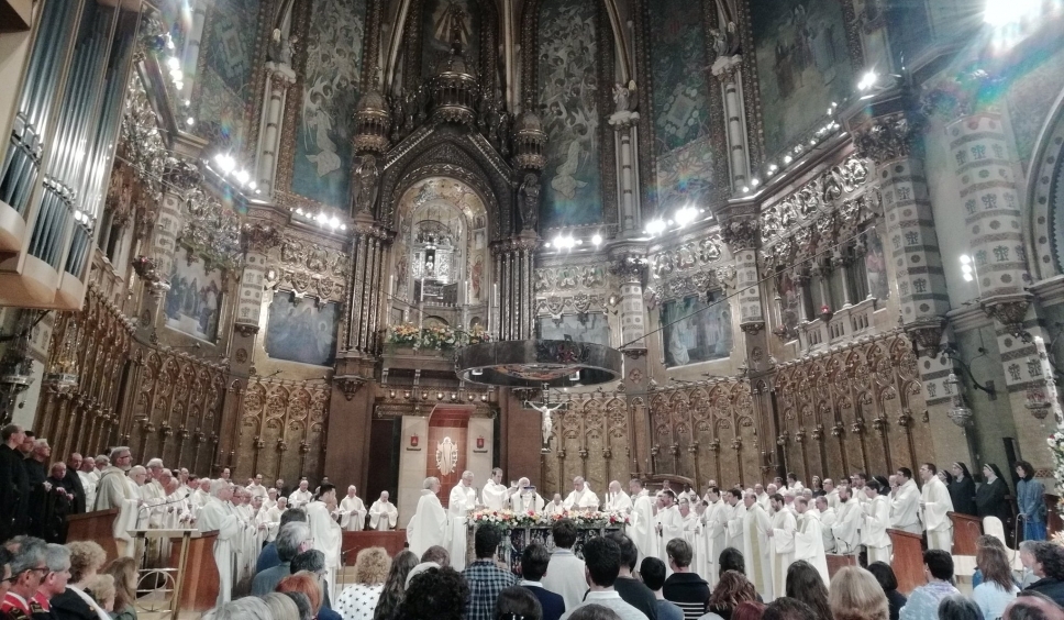 Vigilia en honor de la virgen de Montserrat, el pasado jueves.