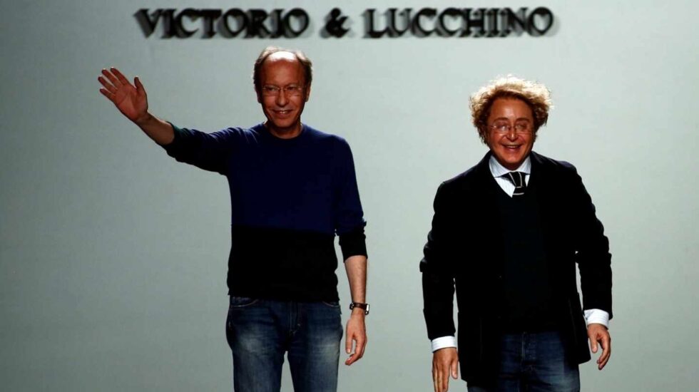 Los diseñadores andaluces Victorio y Lucchino, en la Mercedes Benz Madrid Fashion Week 2017.