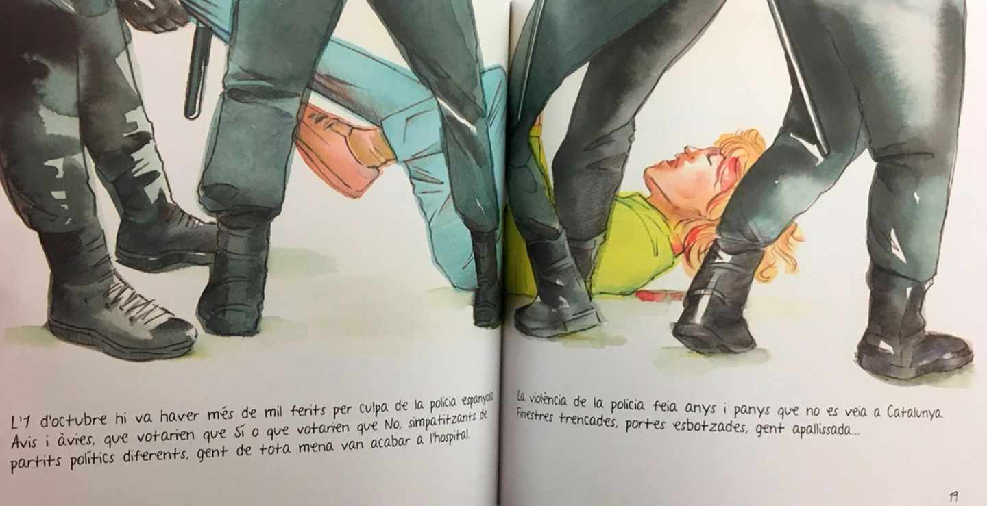 Interior del libro '1-O explicado para niños', de la editorial Sidillà.