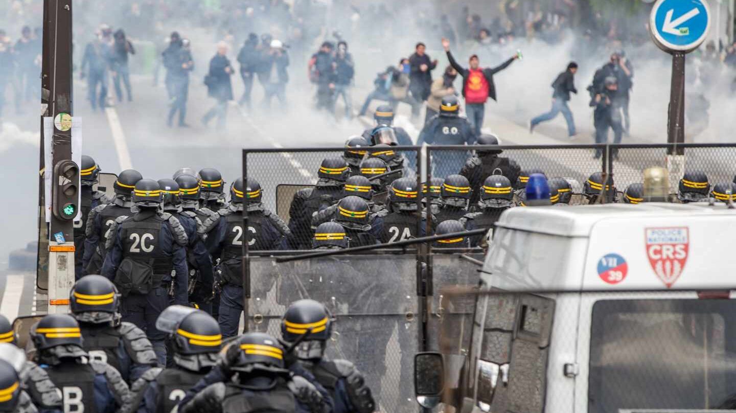 Disturbios en París en las manifestaciones del 1 de Mayo.