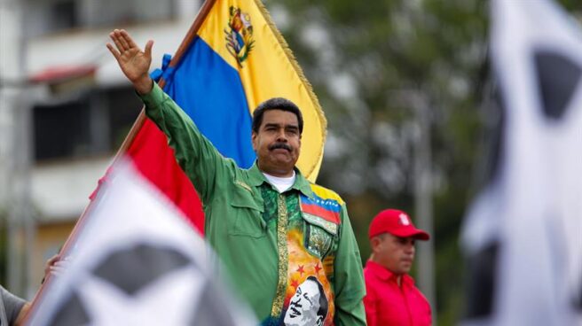 El presidente venezolano, Nicolás Maduro, en el último acto de campaña en Caracas.