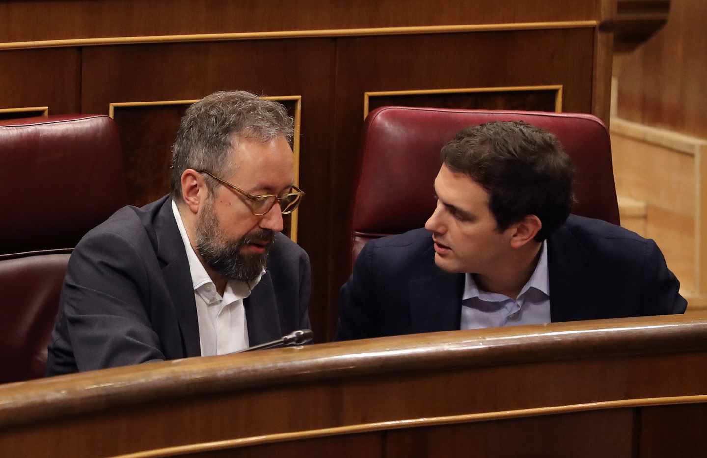 Juan Carlos Girauta y Albert Rivera, en el Congreso.