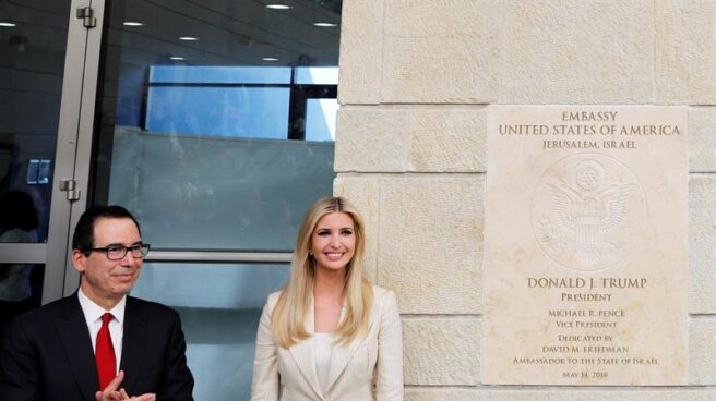 Ivanka Trump-embajada en Jerusalén Ivanka Trump, ante la embajada de EEUU en Jerusalén.