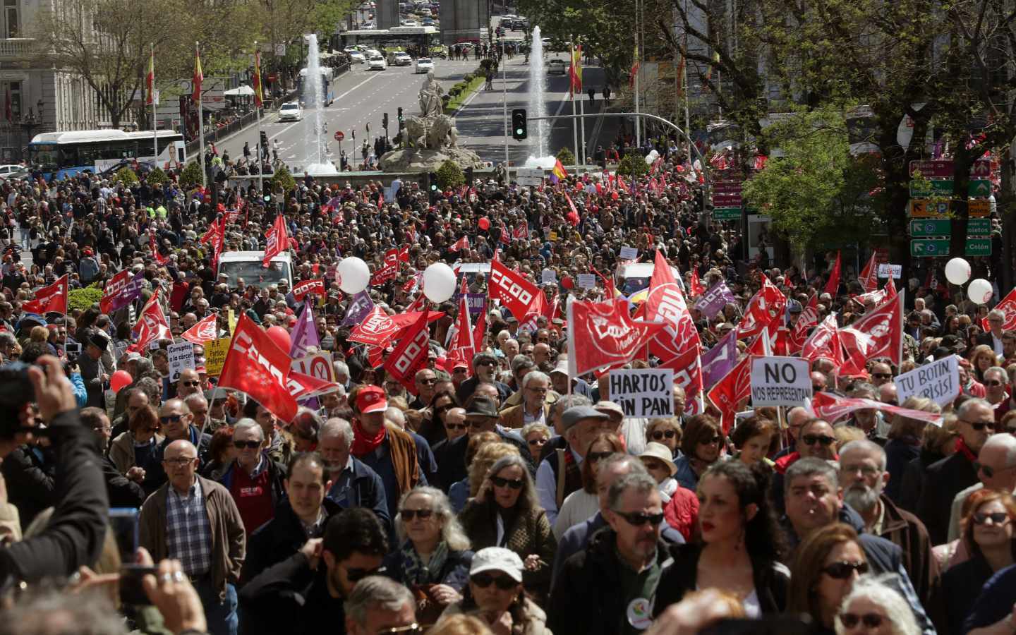 Manifestación del 1 de Mayo en Madrid.